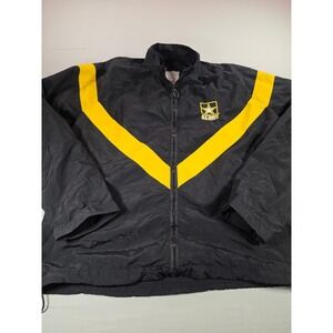 US Army APFU Physical Fitness Uniform Jacket Black Yellow Chevron Medium Regular